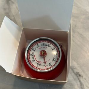 NWT Restoration Hardware Kitchen Timer Red